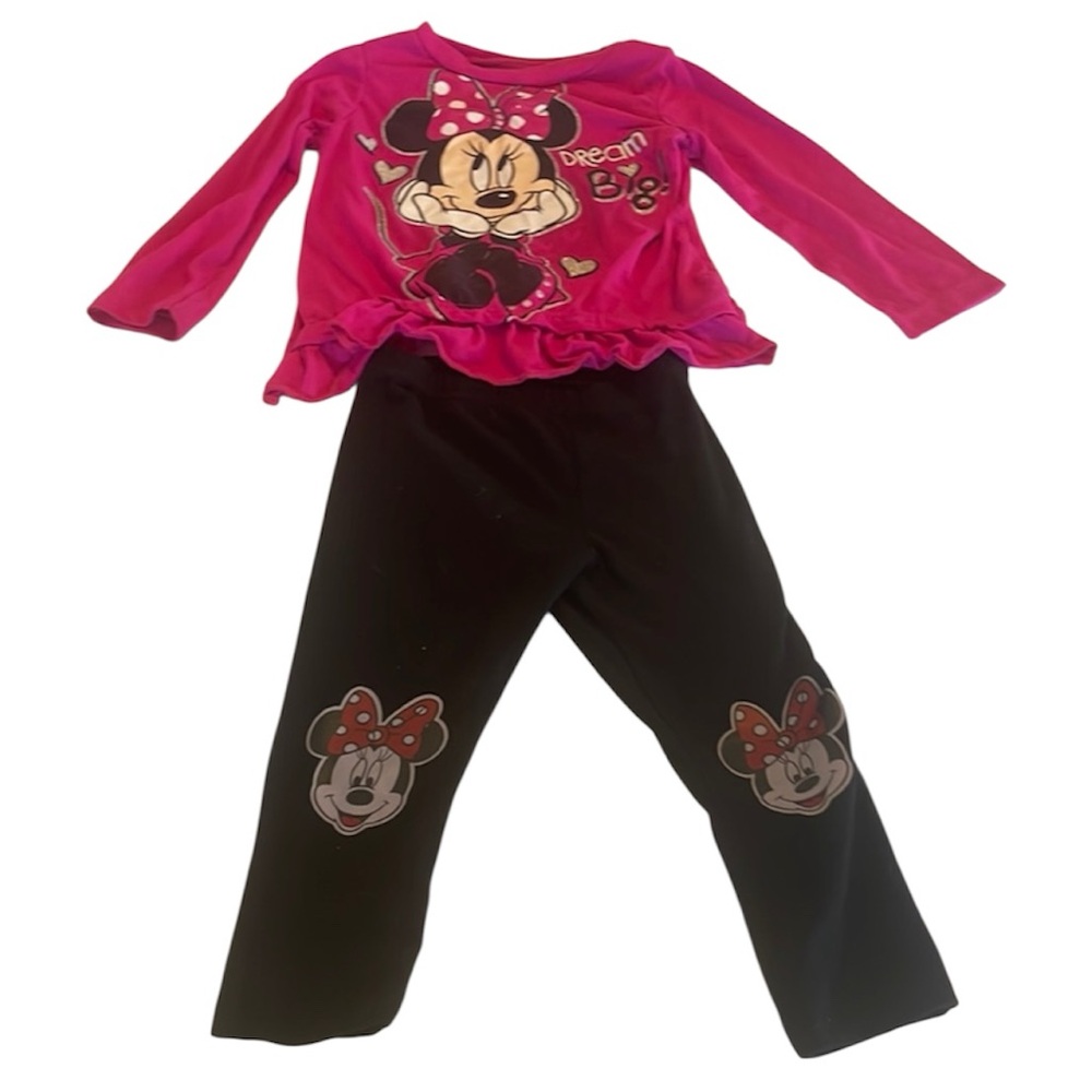 Disney Minnie mouse outfit dream big top & pants set girls size 2T